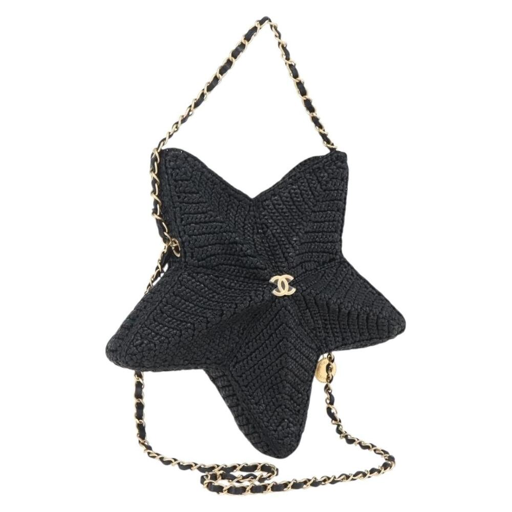 Chanel Chain Shoulder Bag Raffia - Picture 1 of 7